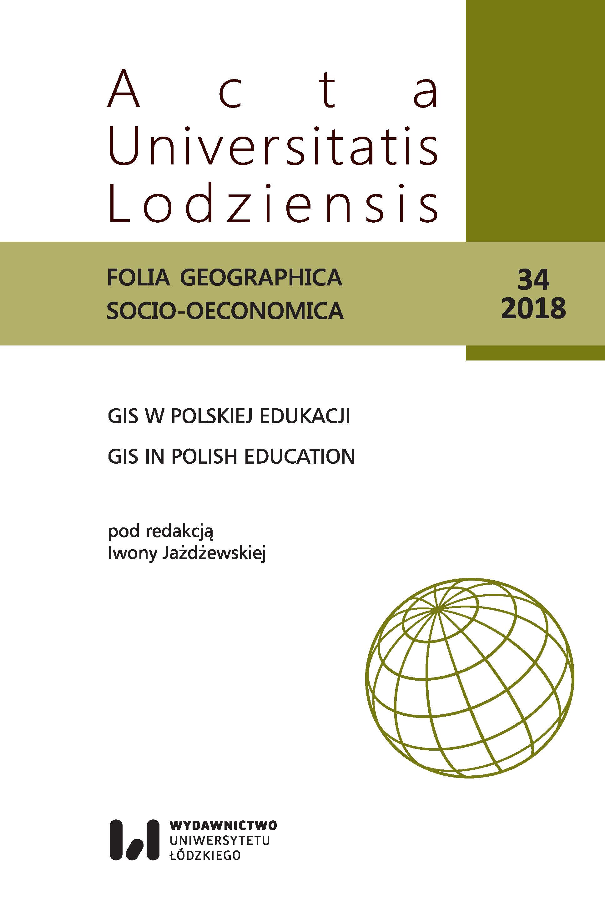 Application of Geographic Information Systems (GIS) in geographic didactics. Example of terrain exercises ”Geography of Tourism and Hotel Industry” Cover Image