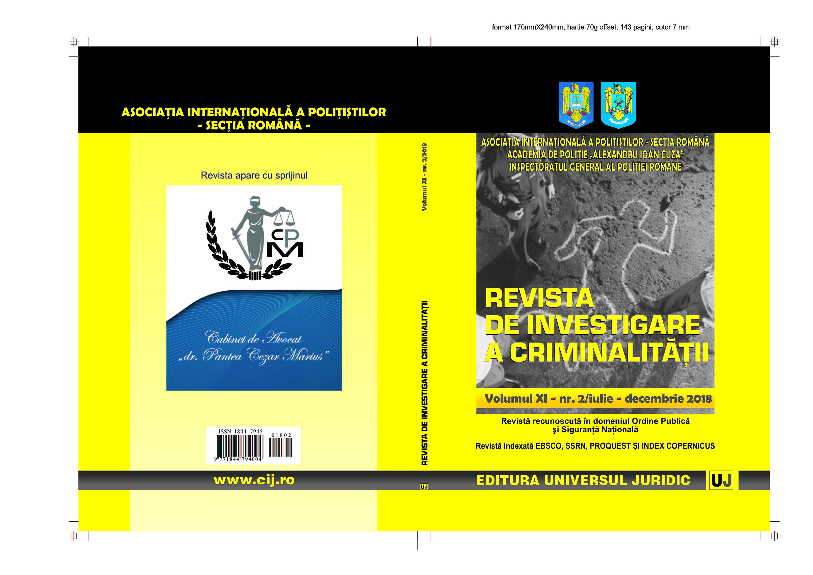 CRIMINAL METHODOLOGY. METHODS AND TECHNIQUES OF INVESTIGATION OF MONEY LAUNDERING Cover Image