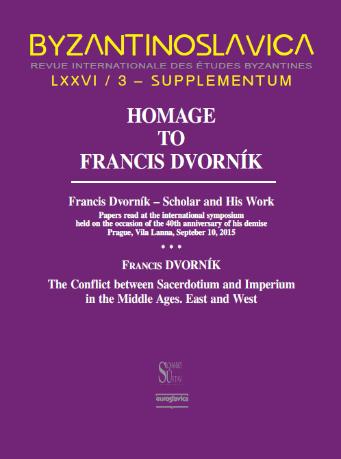 The 'Photian Schism': the contribution of Francis Dvorník Cover Image