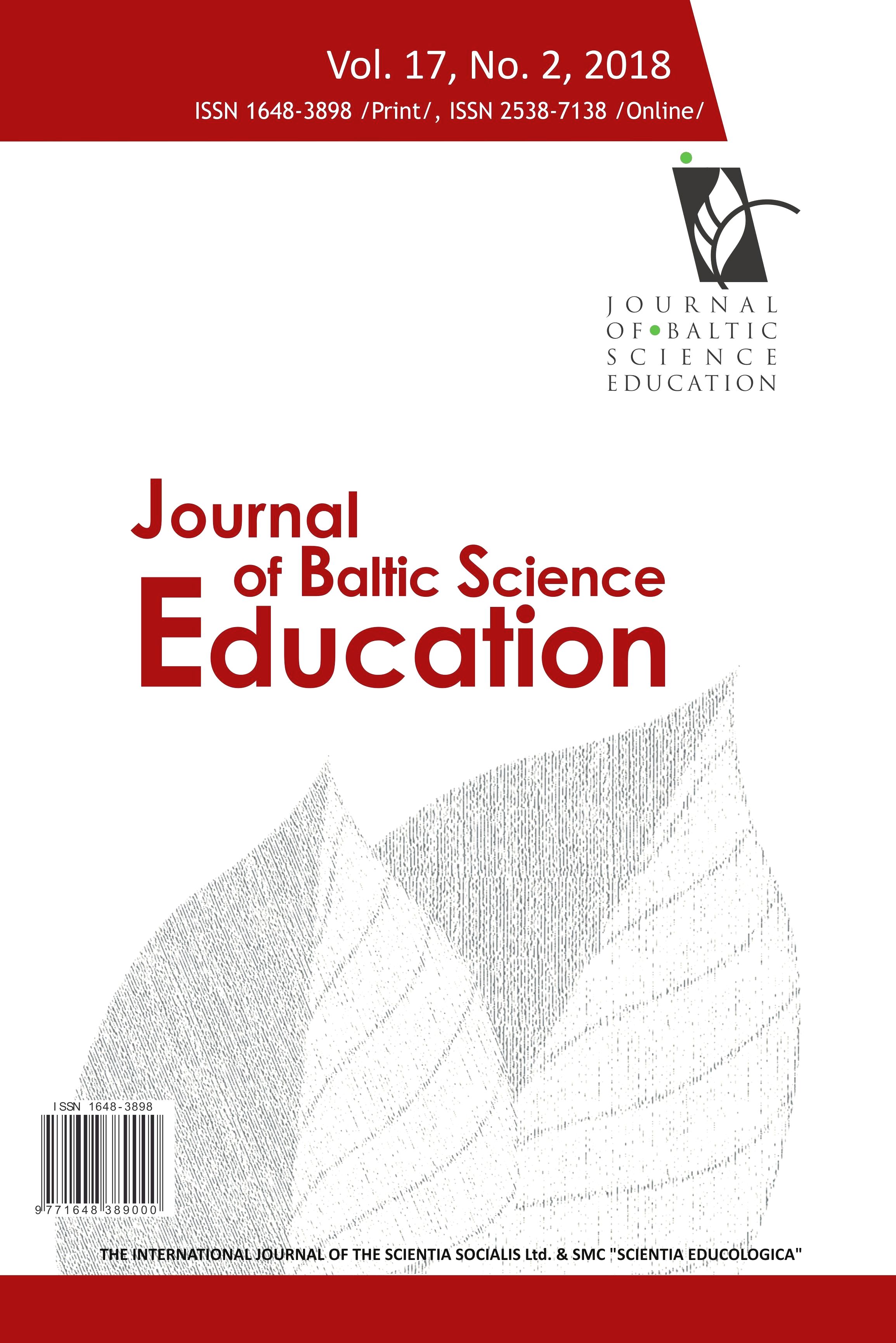 SCIENCE EDUCATION IN SCHOOLS AND AT TERTIARY LEVEL: STATUS QUO OR EMBRACING CHANGE? Cover Image