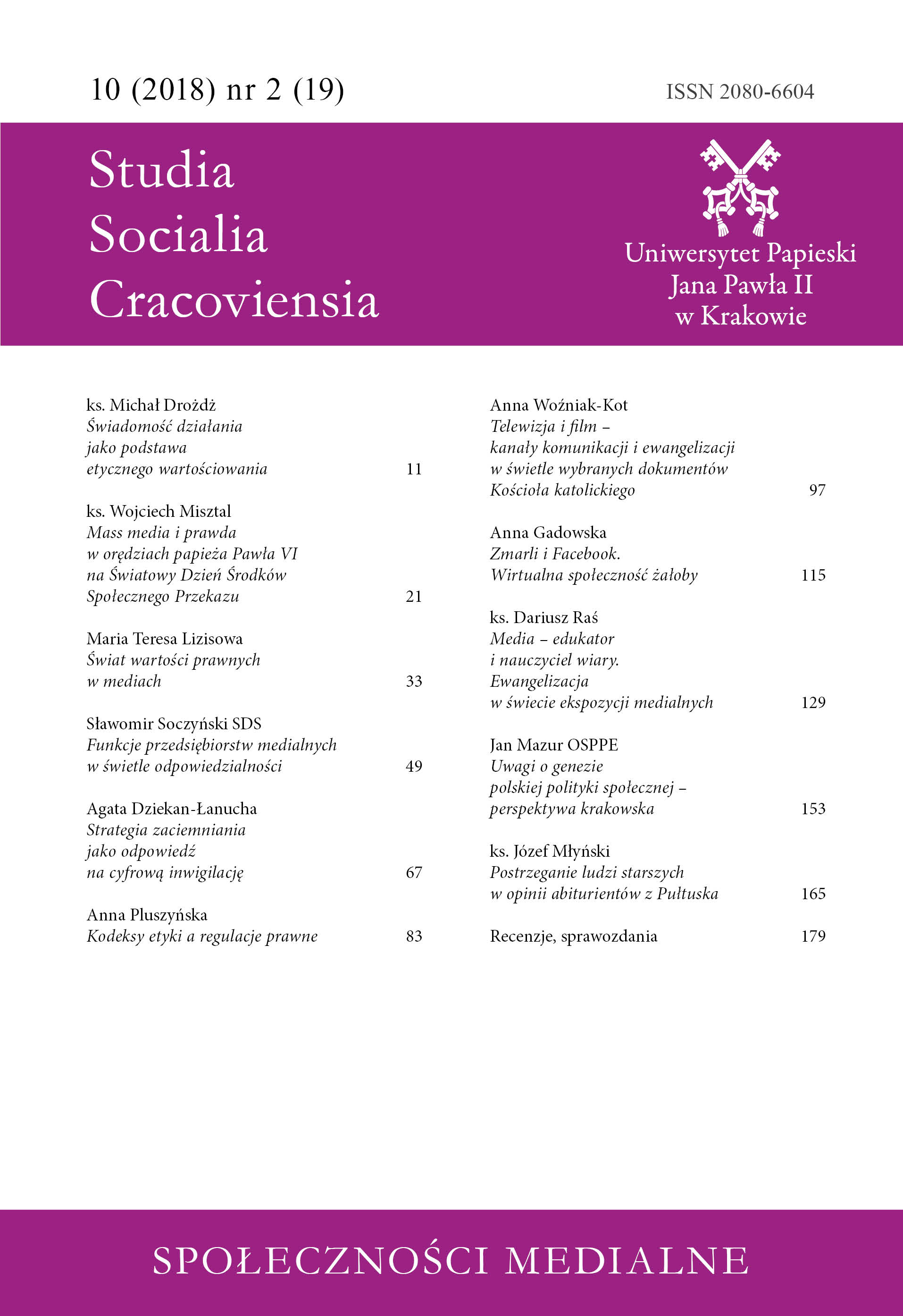 Perception of older people in the opinion of graduates from Pułtusk Cover Image