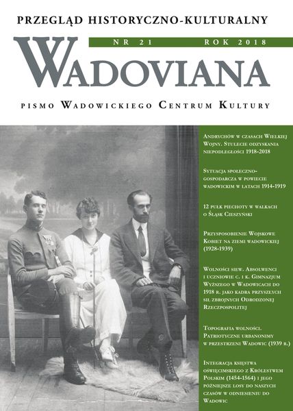 Sowing freedom. Graduates and students of the middle and lower secondary school Higher in Wadowice until 1918 as the staff of the future armed forces the reborn Republic of Poland Cover Image