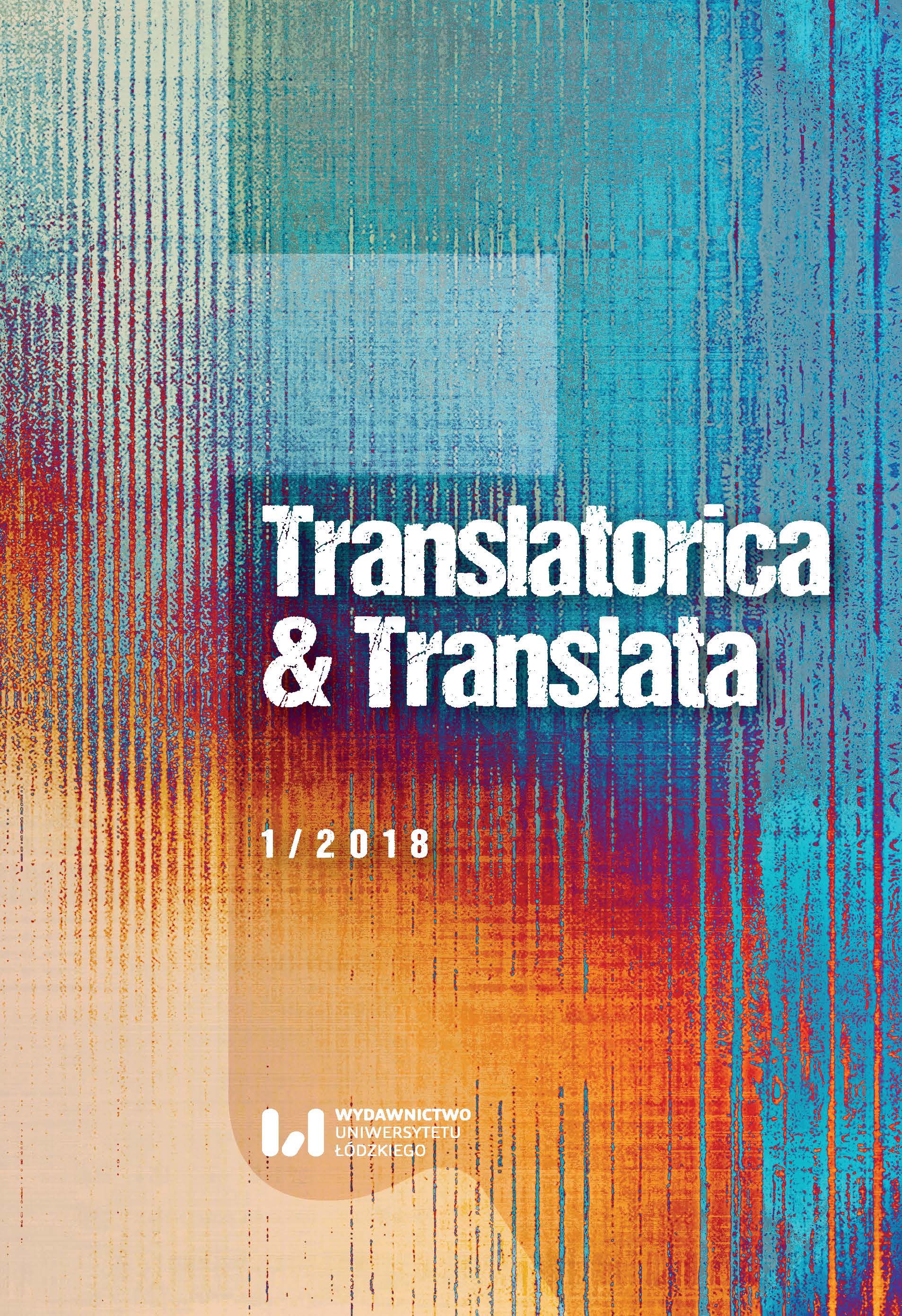 Substitution as a poetry translator’s tool Pietro Marchesani and the poetry of Wisława Szymborska Cover Image