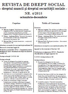 Rules applicable to foreign workers on the territory of Romania. Special regulation included in O.G. no. 25/2014 (Oradea Court of Appeal, 2nd civil administrative and fiscal court, Decision No. 2292 of 25 May 2018) Cover Image