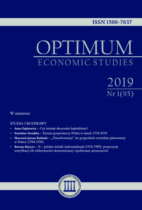 Poland’s economic system in the years 1918-2018 Cover Image