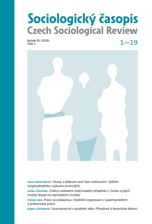 Changes in the Parental Benefit Scheme in the Czech Republic and Their Potential Impact on Reproductive Behaviour Cover Image