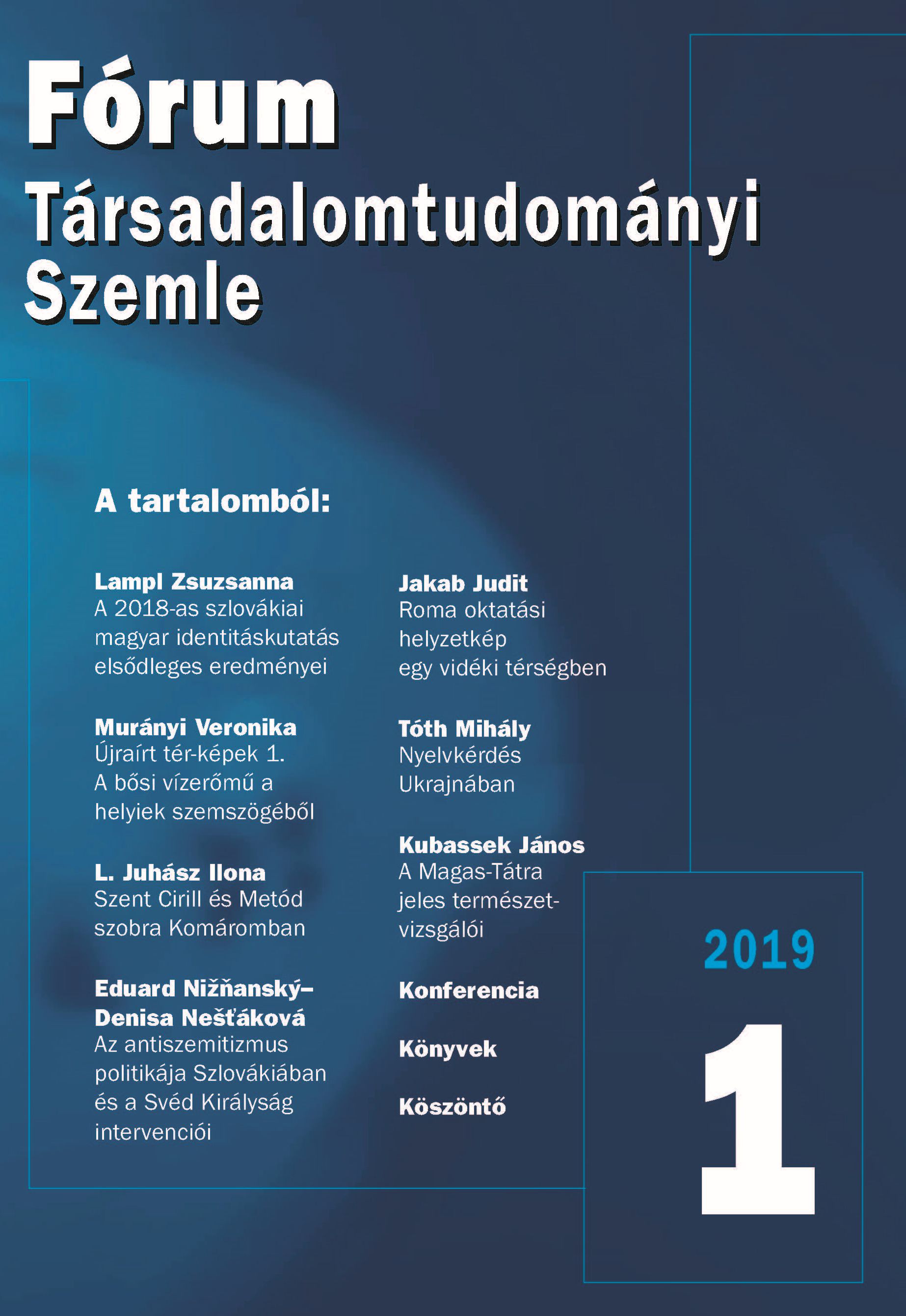 Primary Results of the 2018 Research of Identity of Hungarians in Slovakia Cover Image
