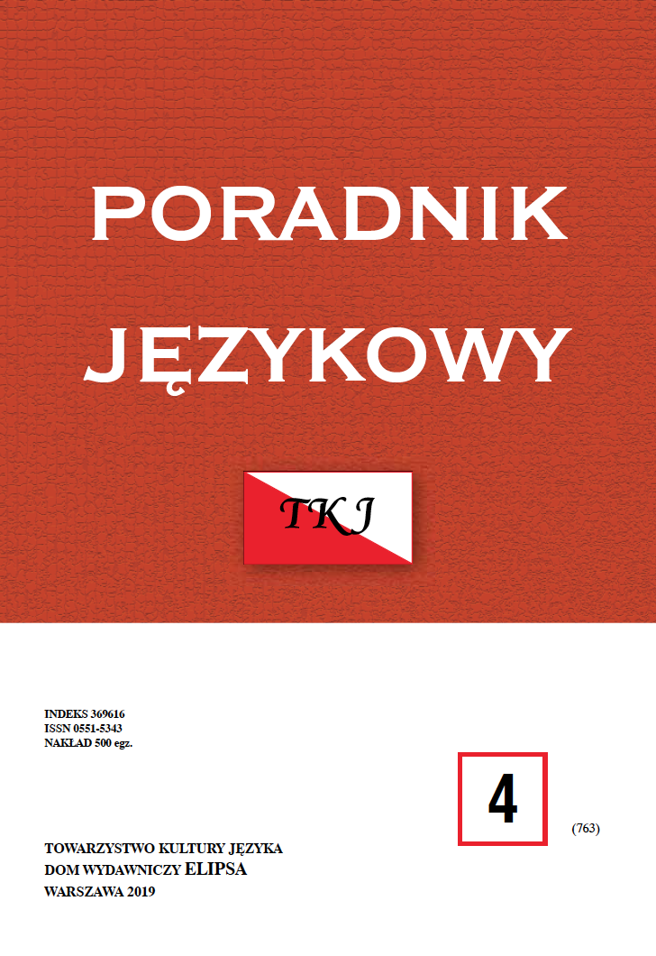 BILINGWIZM POLSKO-FRANCUSKI W PERSPEKTYWIE DIACHRONICZNEJ – STAN BADAŃ I POSTULATY BADAWCZE