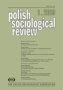The Centenary of the Polish Peasant in Europe and America through the Contemporary Concept of Social Remittances Cover Image