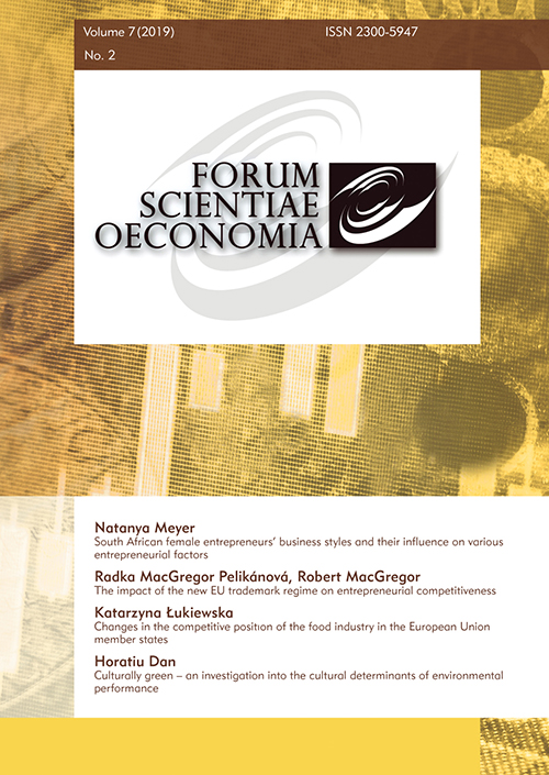 Changes in the competitive positıon of the food industry in the European Unıon member states Cover Image