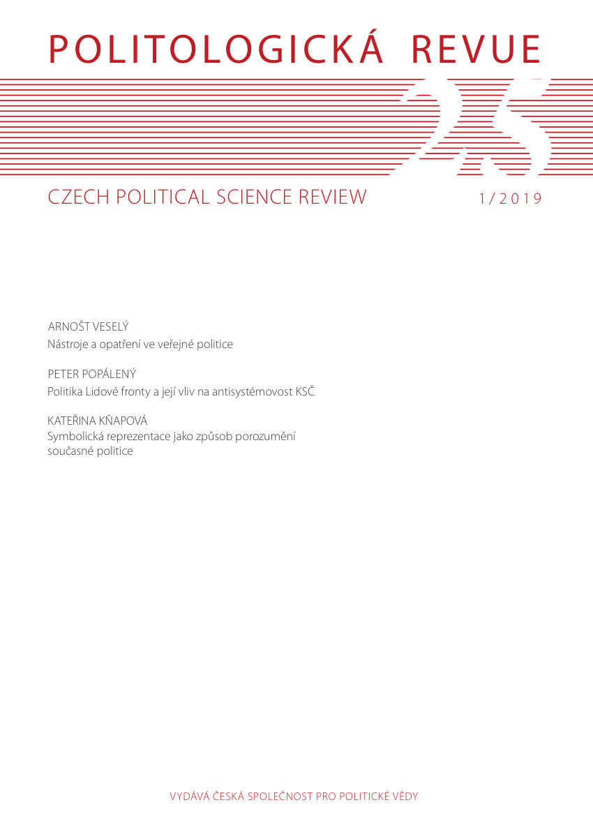 Politics of the People´s Front and its impact on the anti-system nature of the Communist Party of Czechoslovakia Cover Image