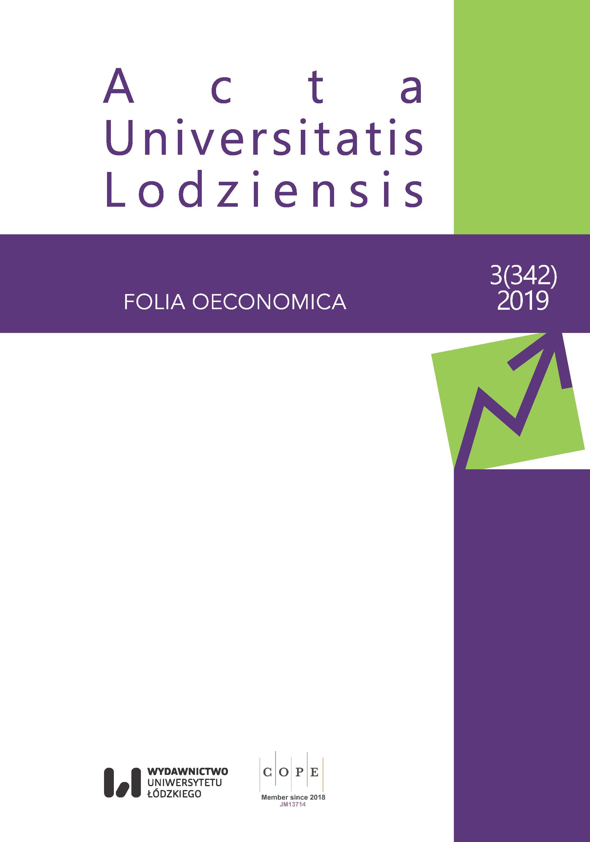 Utility of the Assessment Measures of the Financial Condition in Hospitality on a Sample of Selected Voivodships Cover Image