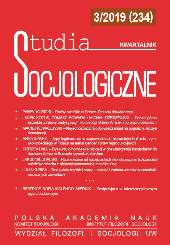 Typy legitymizacji w wypowiedziach hierarchów Kościoła rzymskokatolickiego w Polsce na temat gender i praw reprodukcyjnych