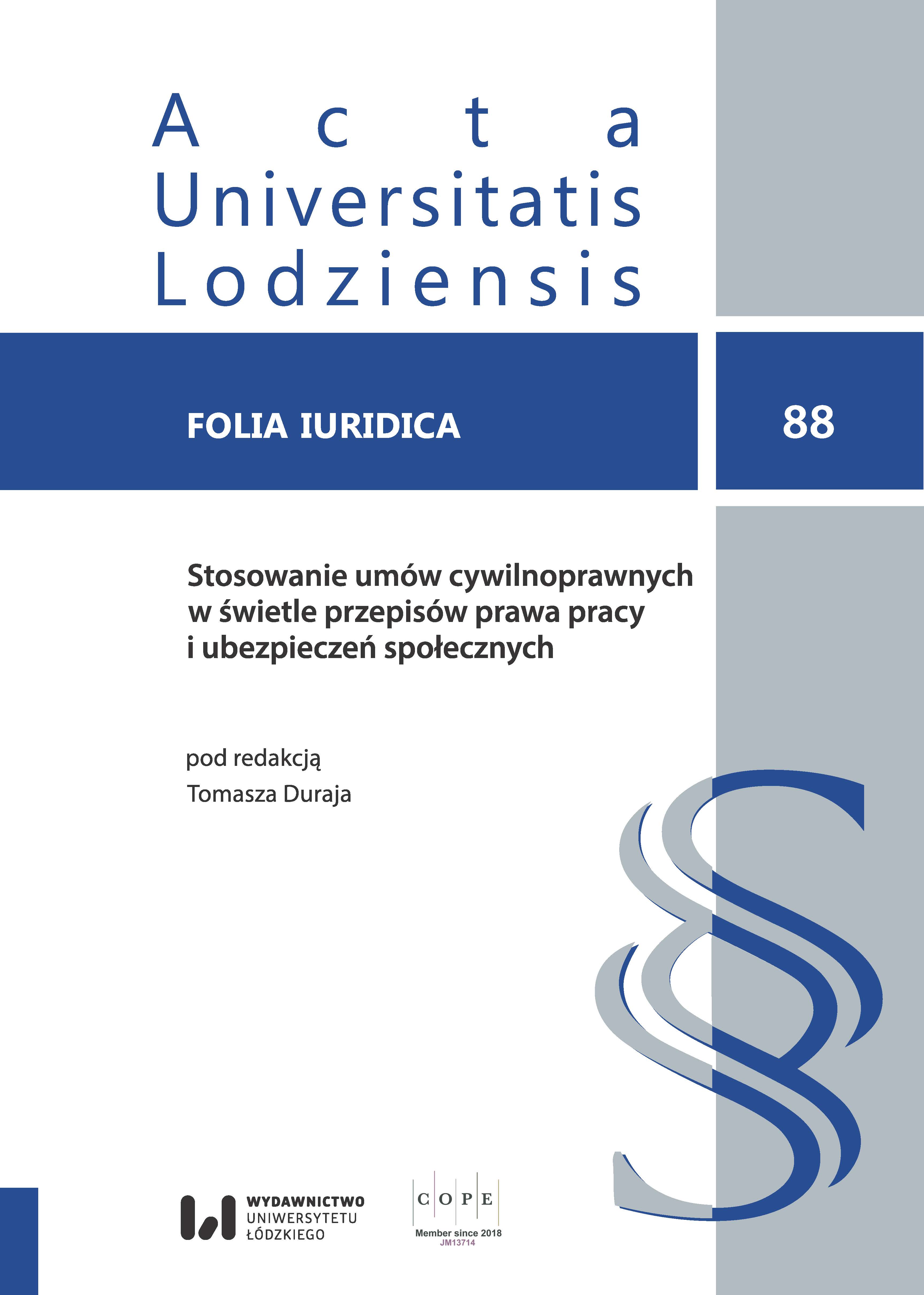 Filozofia tzw. ochrony osób pracujących na zasadach cywilnoprawnych