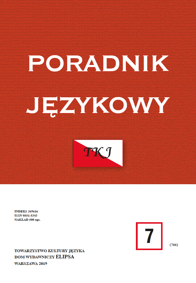 The place of słowo gwarowe (a dialect word) in the Polish literature of recent decades Cover Image