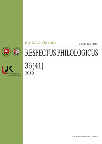 Reflection of Cultural Identity in the Latest Diary Fragments of Alfonsas Nyka-Niliūnas (2009–2012) and Essay Book “Levels of Life” by Julian Barnes Cover Image