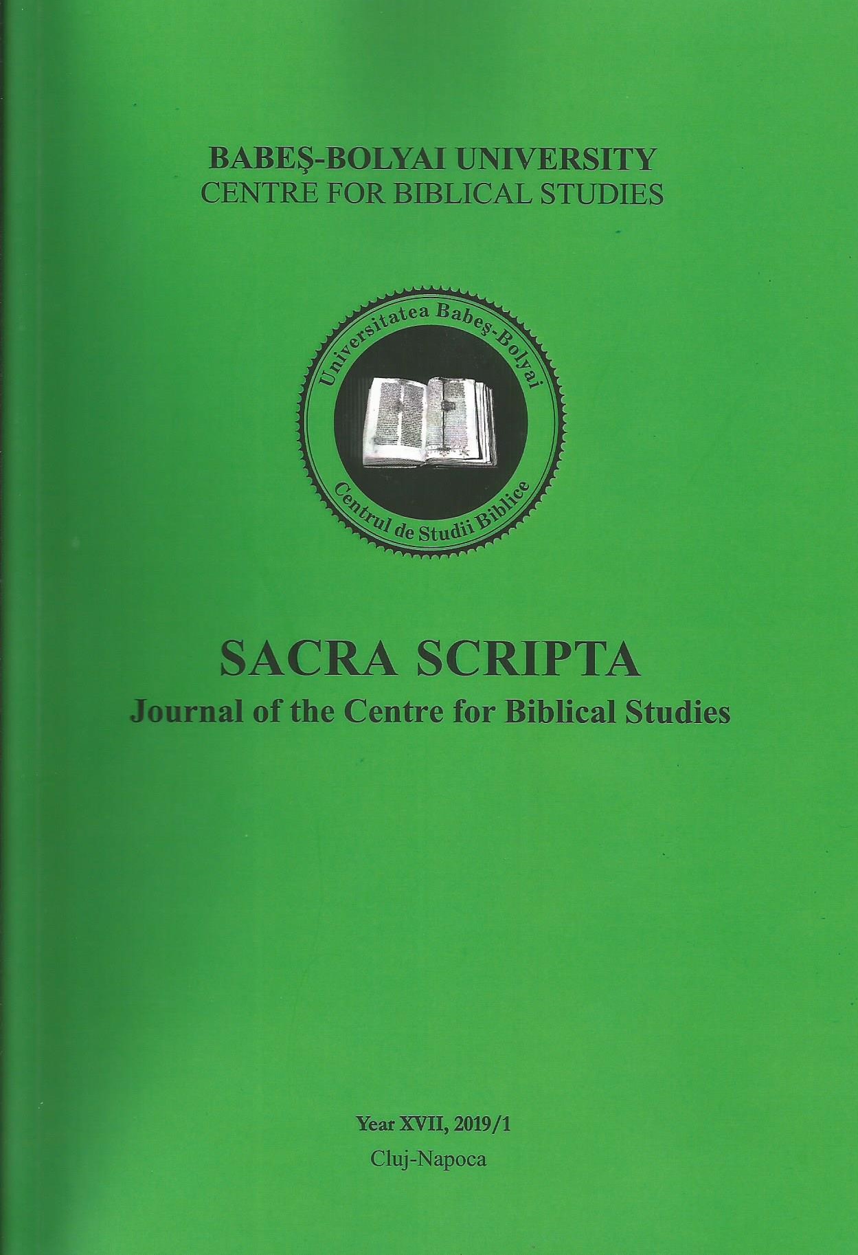 USE AND ABUSE OF POWER IN THE TRANSITION TO THE KINGDOM OF ISRAEL IN
THE BOOKS OF SAMUEL Cover Image