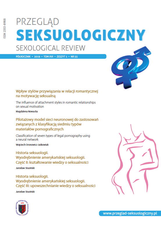 Historia seksuologii. Wyodrębnienie amerykańskiej seksuologii. Część II : kształtowanie wiedzy o seksualności