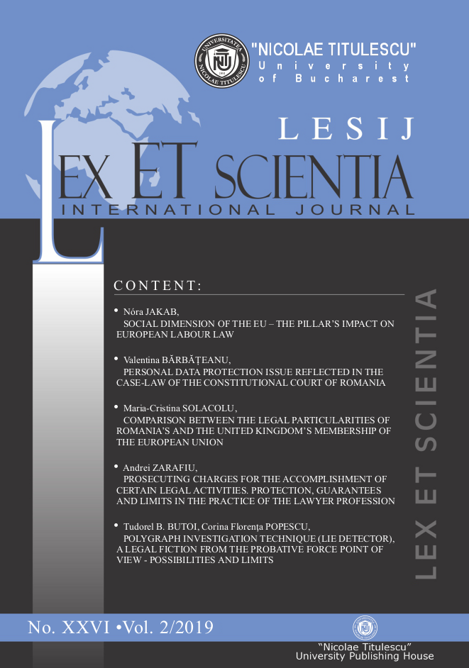 COMPARISON BETWEEN THE LEGAL PARTICULARITIES OF ROMANIA’S AND THE UNITED KINGDOM’S MEMBERSHIP OF THE EUROPEAN UNION Cover Image