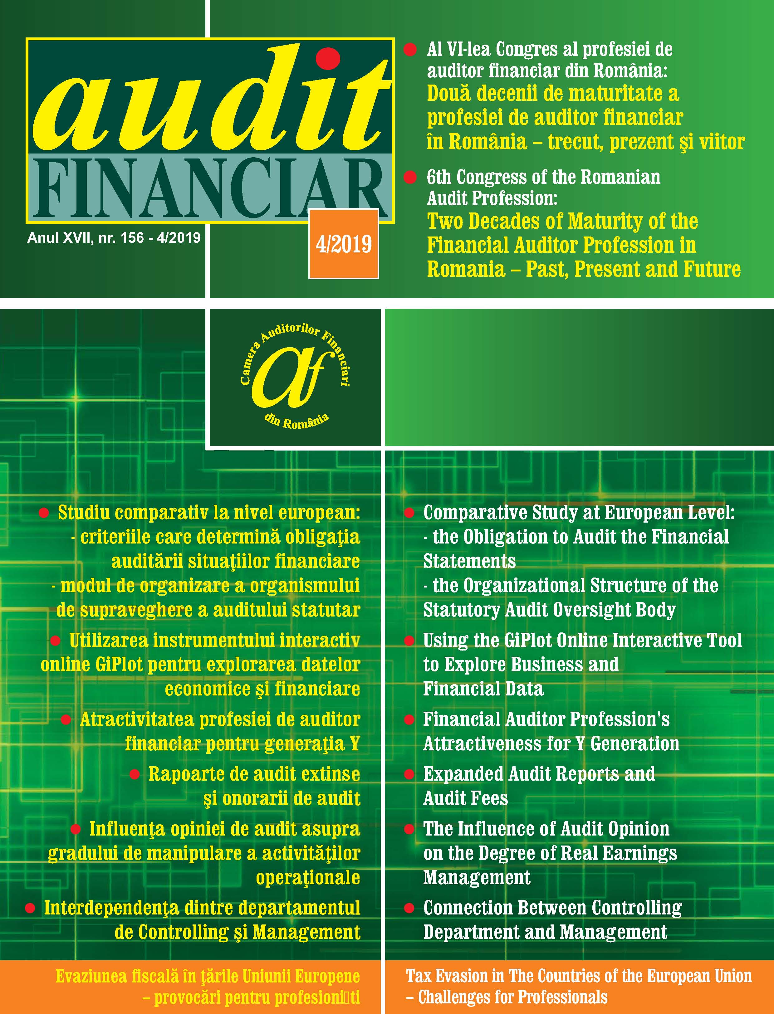 The Influence of Audit Opinion on the Degree of Real Earnings Management. The Case of Romanian Listed Companies Cover Image
