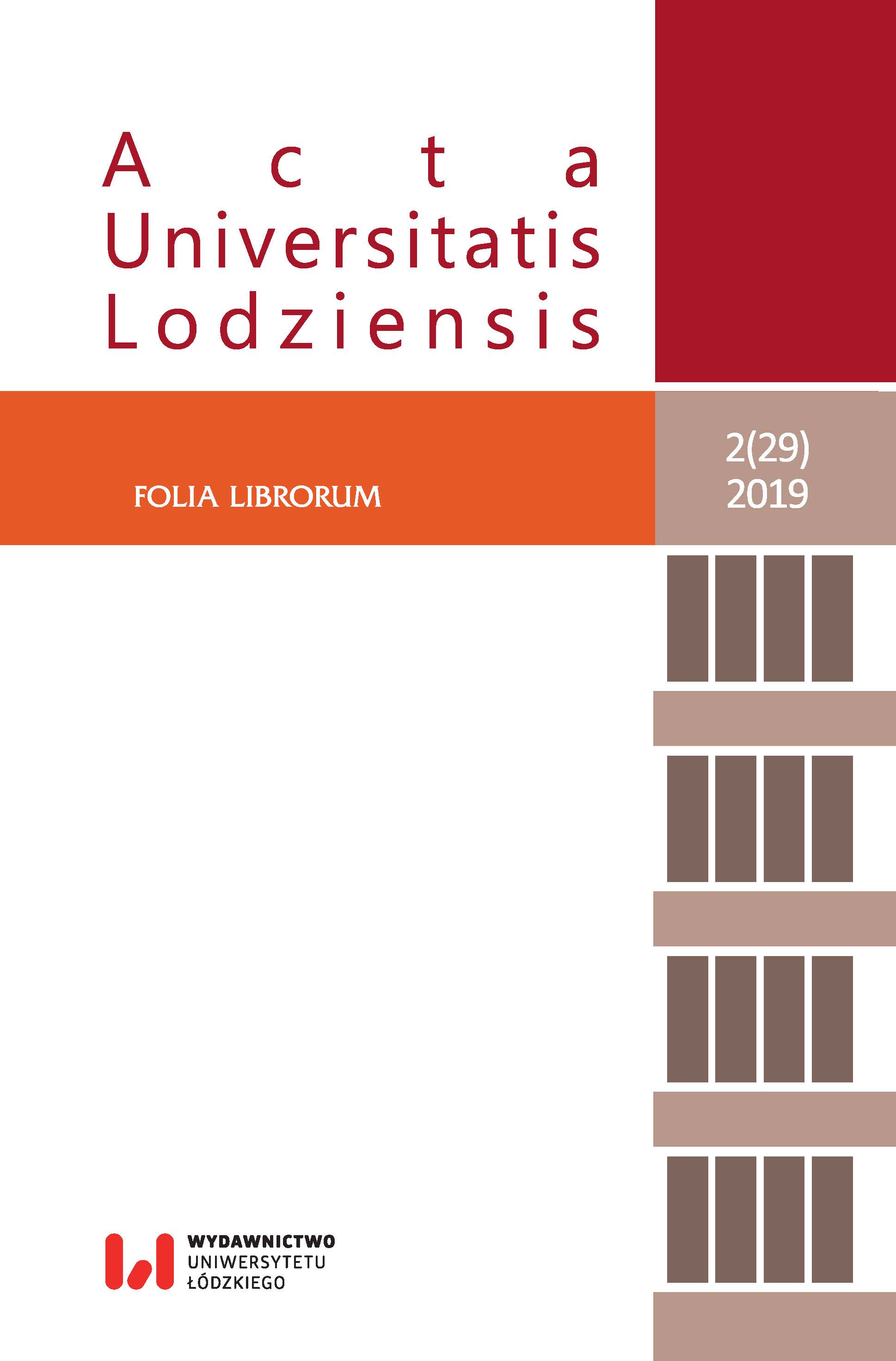 I Kongres Bibliotek Szkół Wyższych (Łódź, 12–14 czerwca 2019 r.) Cover Image