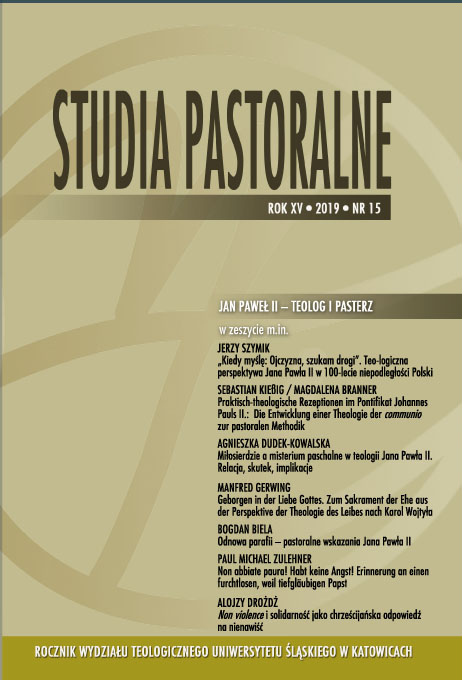 “When I think: Homeland, I’m looking for the Way”. Theo-logic perspective of John Paul II on the 100-th Anniversary of The Independence of Poland Cover Image