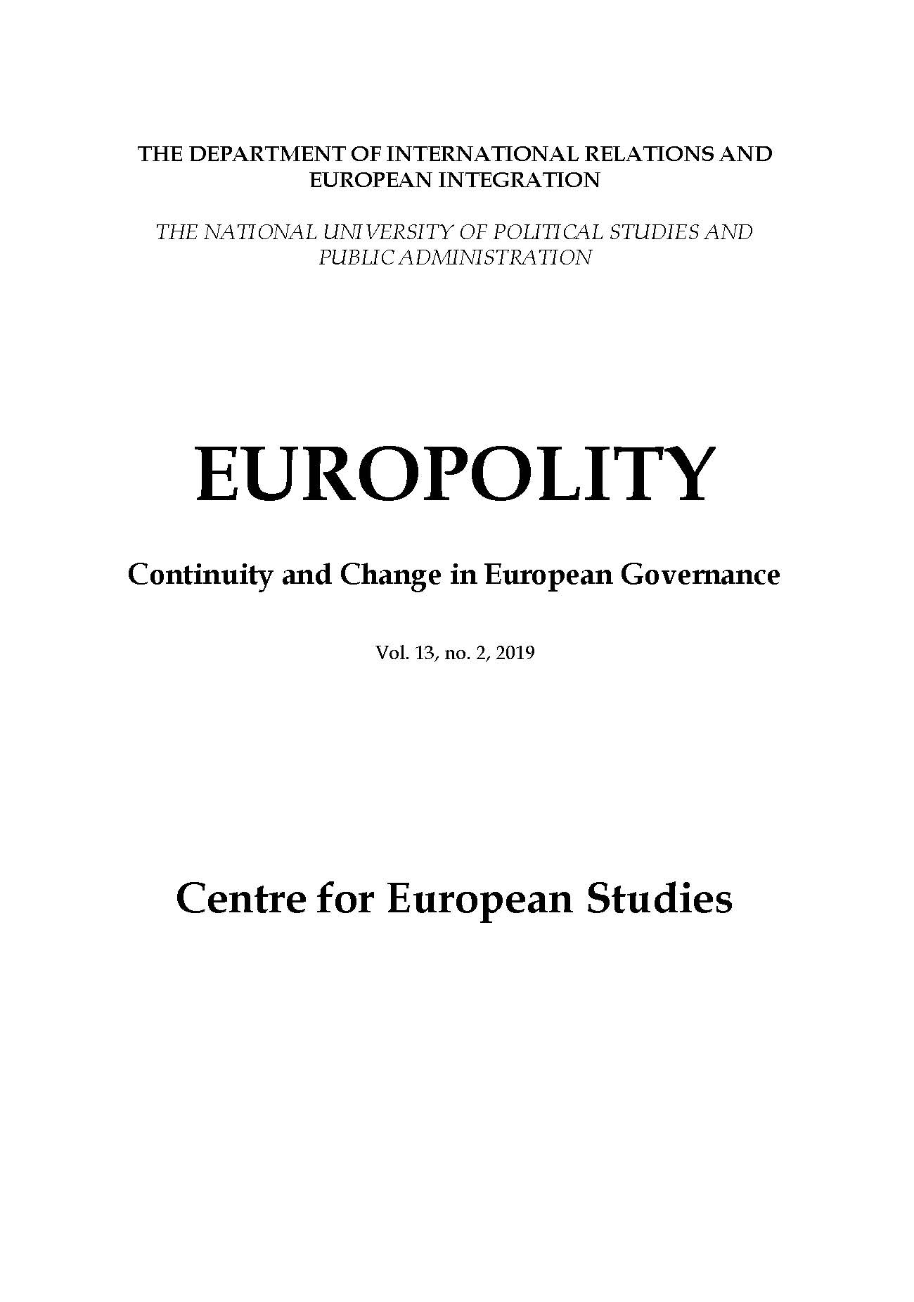 THE ROOTS OF ISLAMOPHOBIA IN CONTEMPORARY EUROPE. THE RESULTS OF AN EMPIRICAL RESEARCH Cover Image