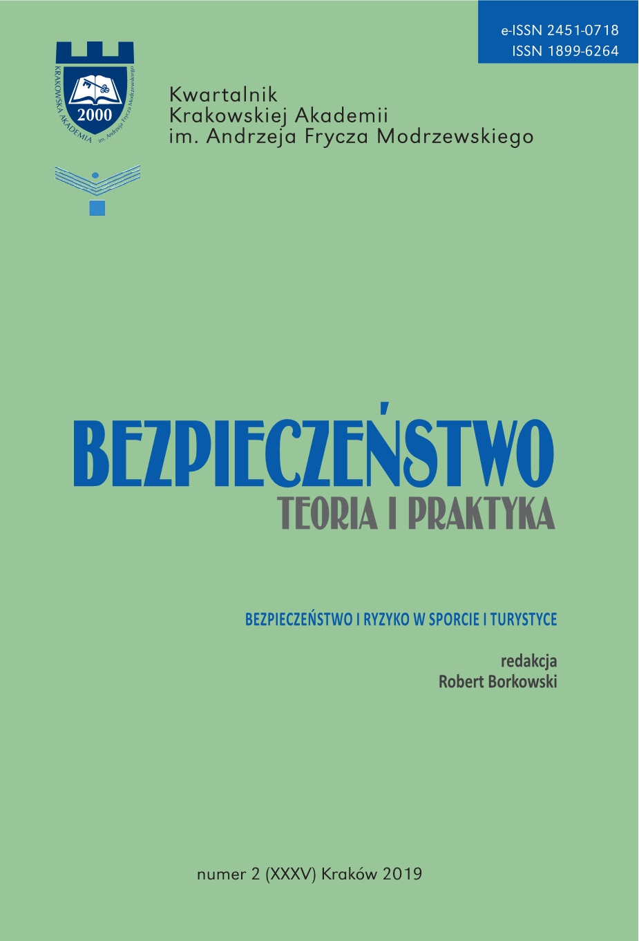 Bezpieczeństwo i ryzyko w sporcie i turystyce. Wprowadzenie