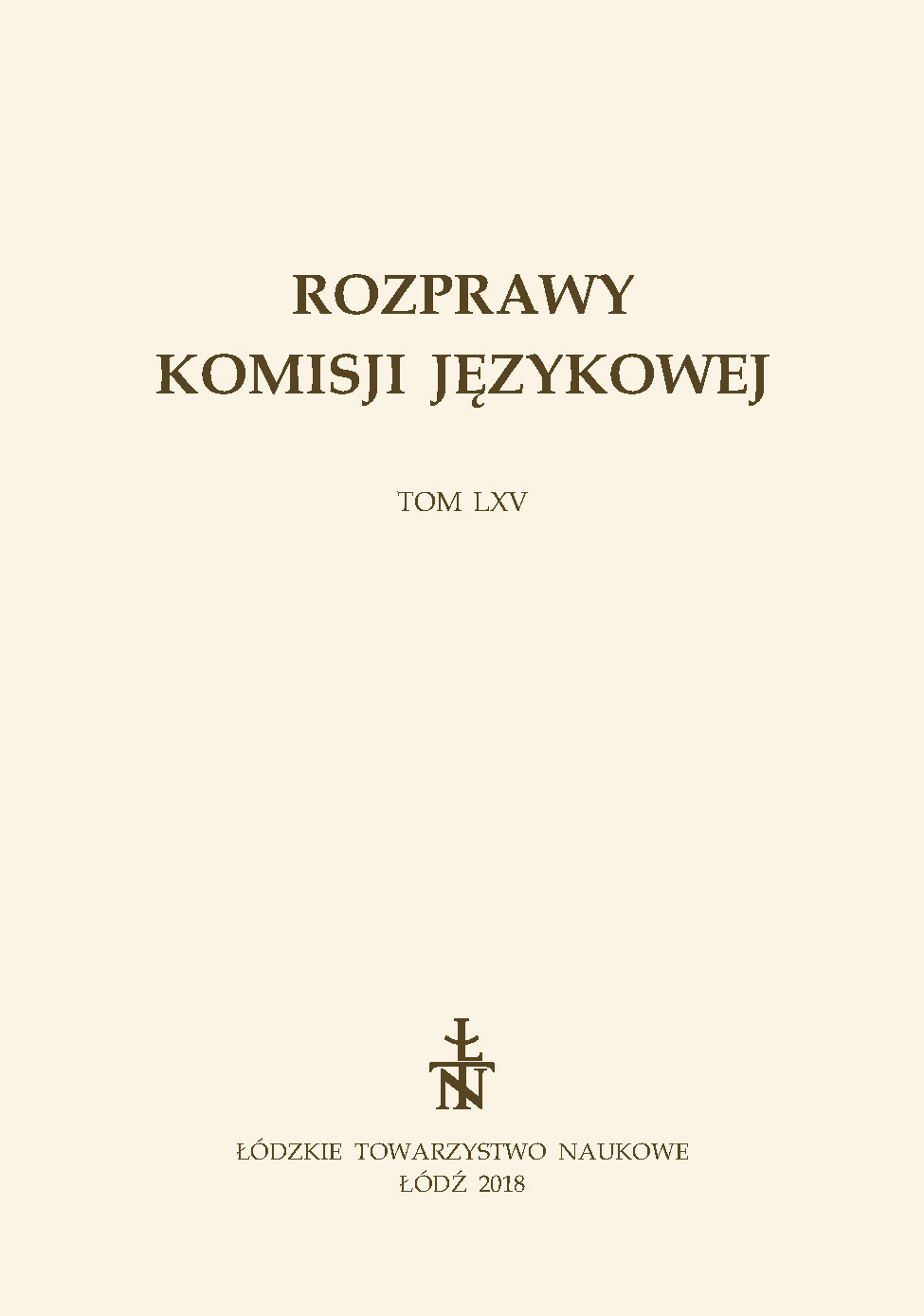 Language awareness of people of Polish descent living in Ukraine in the use of some polite forms Cover Image