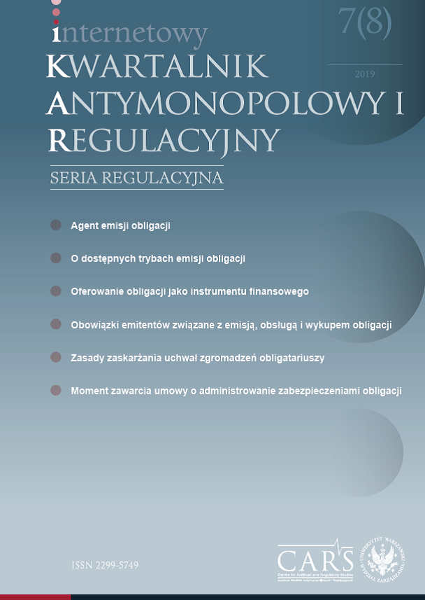 Tomasz Sójka, Uprawnienia organizacyjne obligatariuszy. Studium cywilnoprawne ze szczególnym uwzględnieniem pozasądowej restrukturyzacji zobowiązań z obligacji [Organisational rights of bondholders. Civil law study with particular emphasis on out of Cover Image