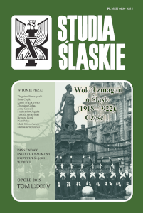 Narracje traumy w niemieckojęzycznej literaturze i publicystyce górnośląskiego pogranicza w latach 1918-1922