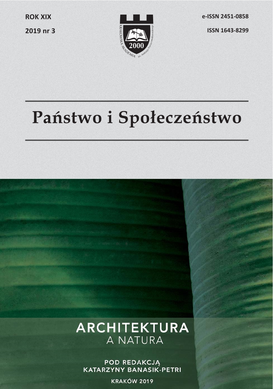 Relationships Between Architecture and Nature in the Context of the Climate Crisis.The Presence of the Subject Matter in Teaching on the Example of Student Projects Prepared at the Faculty of Architecture and Fine Arts Andrzej Frycz Modrzewski Krakow Cover Image