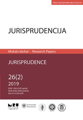 QUALIFICATION PROBLEMS OF UNLAWFUL DISPOSAL OF INSTALLATIONS, SOFTWARE, PASSWORDS, LOGIN CODES, CODES AND OTHER DATA (ARTICLE 198 OF CRIMINAL CODE OF THE REPUBLIC OF LITHUANIA) Cover Image