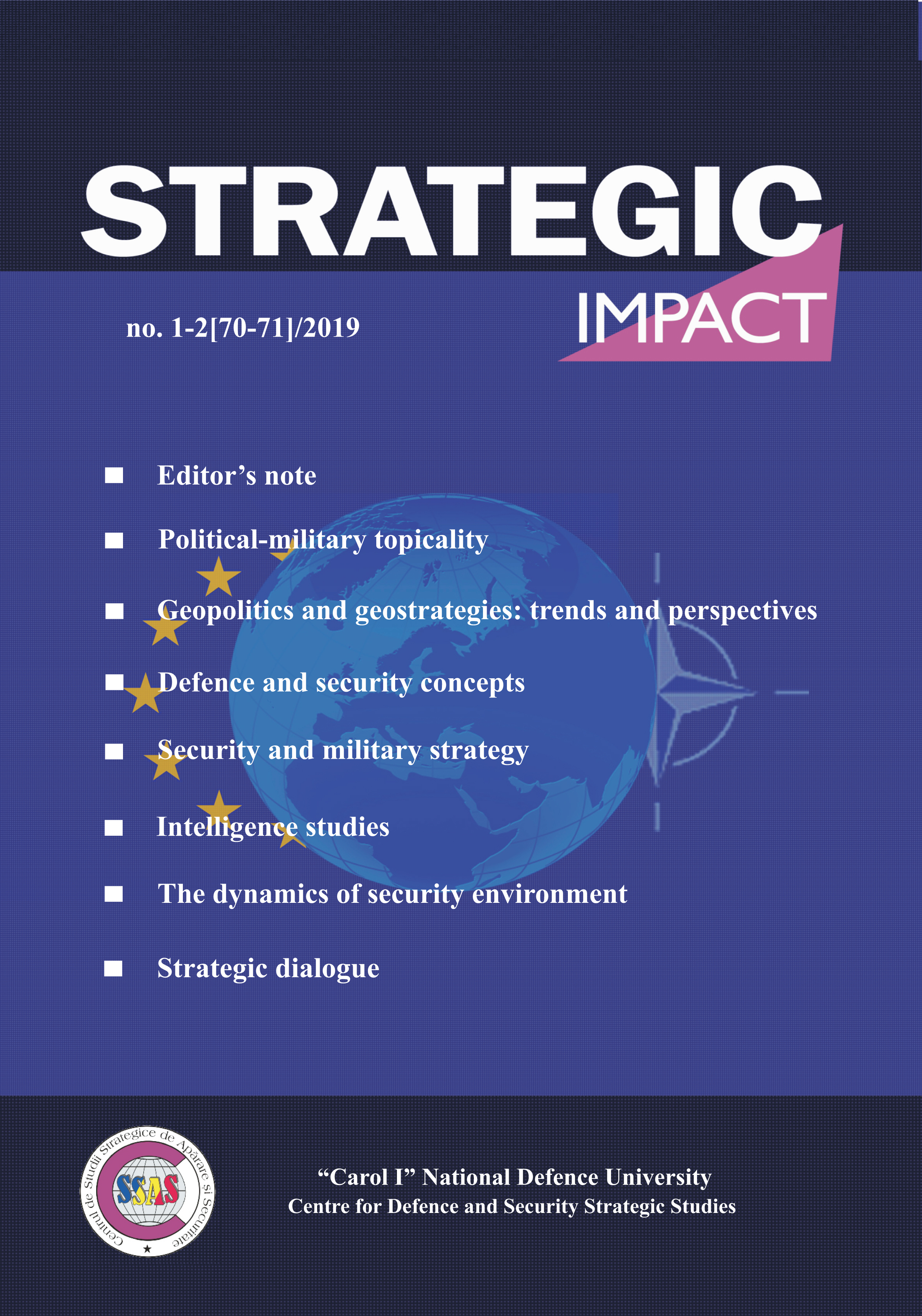 THE CONCEPTUAL DEVELOPMENT OF STRATEGIC COMMUNICATION IN THE SECURITY FIELD Cover Image