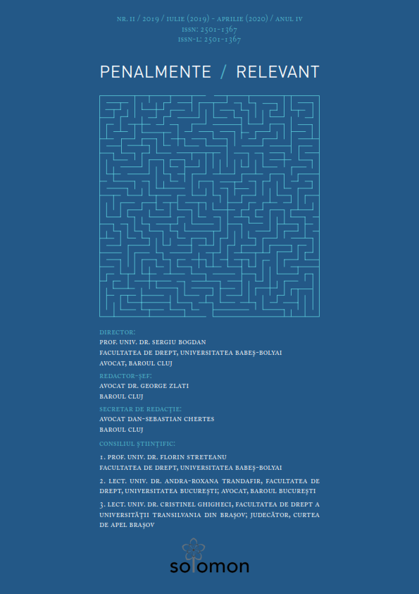 Establishing causation in the field of public office offences (I). The general theory of causation. The characteristics of public office offences Cover Image