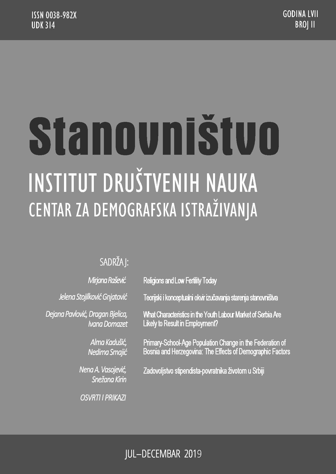 What Characteristics in the Youth Labour Market of Serbia
Are Likely to Result in Employment?