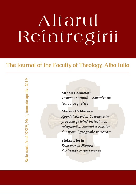 The contribution of the Orthodox Church during the
religious and social inclusion process of the Gypsy people from the Romanian geographical space Cover Image