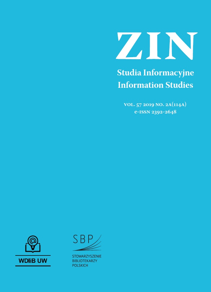 Citation Type Analysis for Zagadnienia Informacji Naukowej – Studia Informacyjne (2016–2017) Cover Image