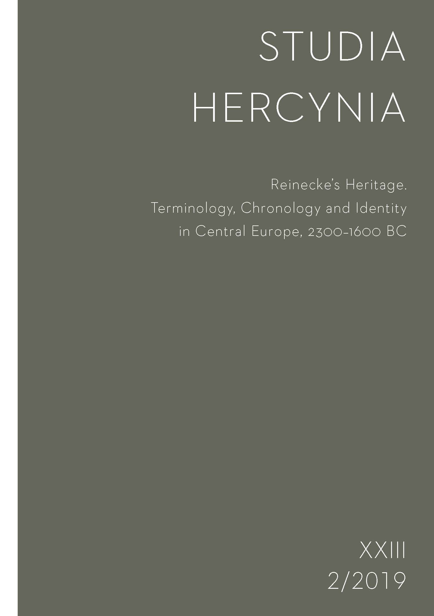 The application of the Reinecke´s chronology to the older Bronze Age in Slovakia and its modifications Cover Image