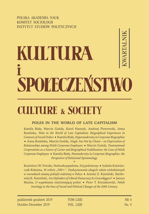 Single, but not by Choice – On Deprivation of Relationships among Polish Corporate Employees Cover Image