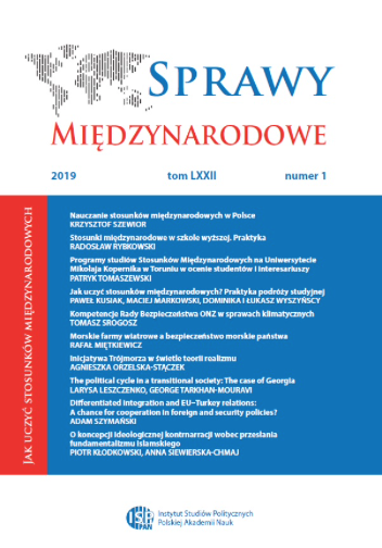 Nauczanie stosunków międzynarodowych w Polsce Cover Image