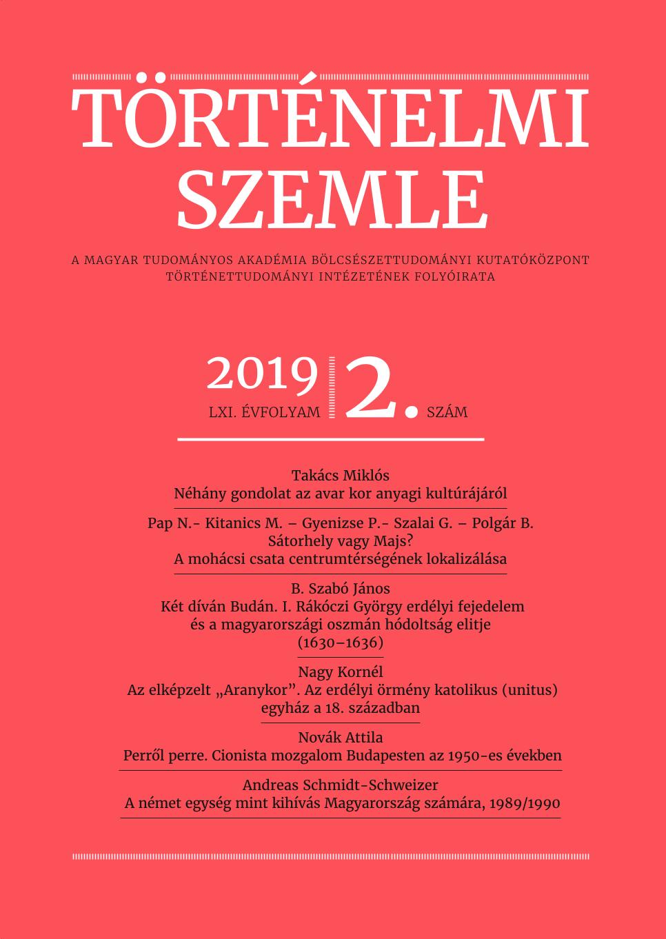 Két díván Budán. I. Rákóczi György erdélyi fejedelem és a magyarországi oszmán hódoltság elitje (1630 1636)