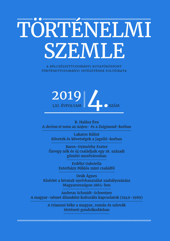 Esterházy Miklós mint családfő: utódlás és érzelmek egy 17. századi arisztokrata dinasztiában és mozaikcsaládban