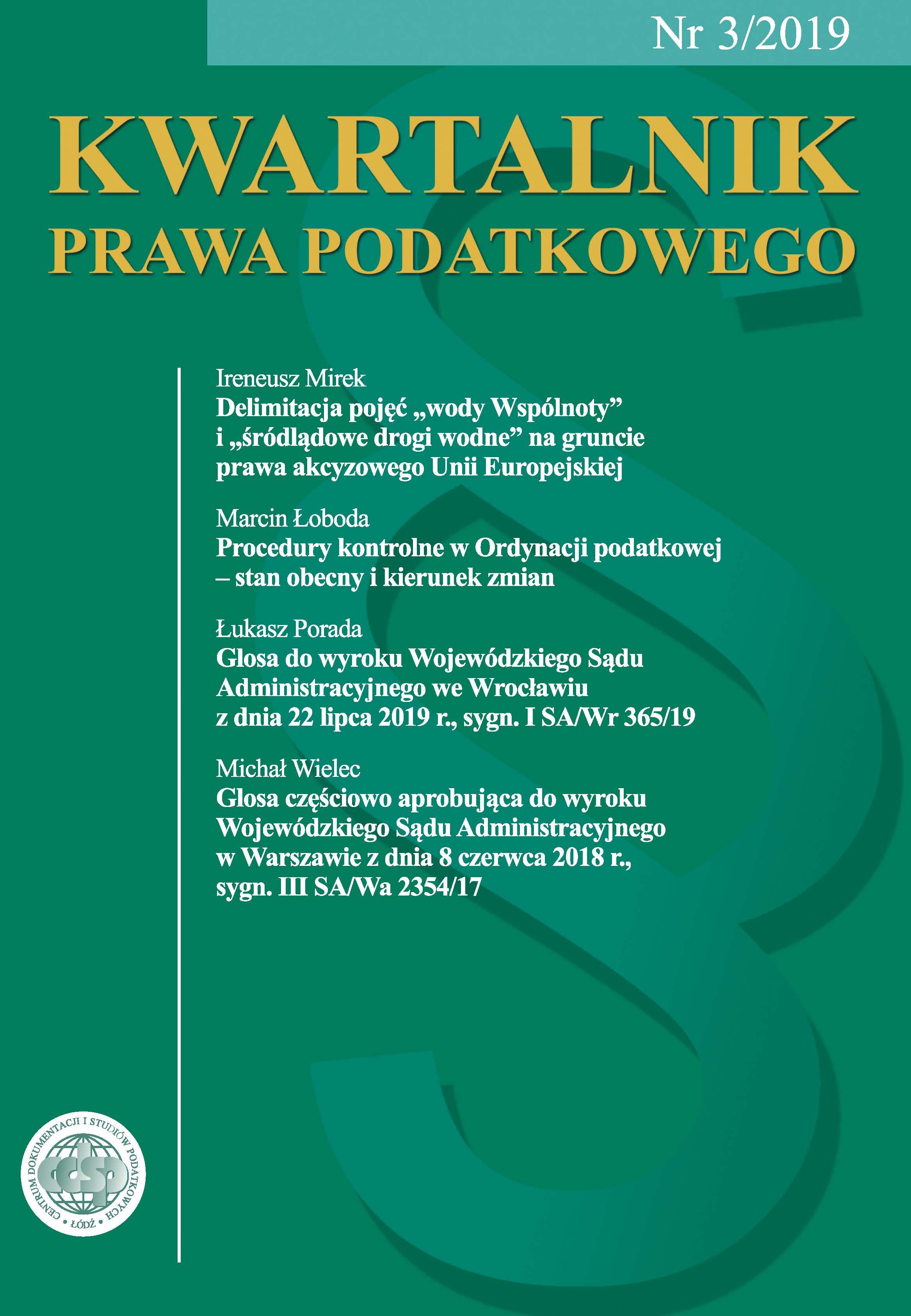 Delimitacja pojęć „wody Wspólnoty” i „śródlądowe drogi wodne” na gruncie prawa akcyzowego Unii Europejskiej