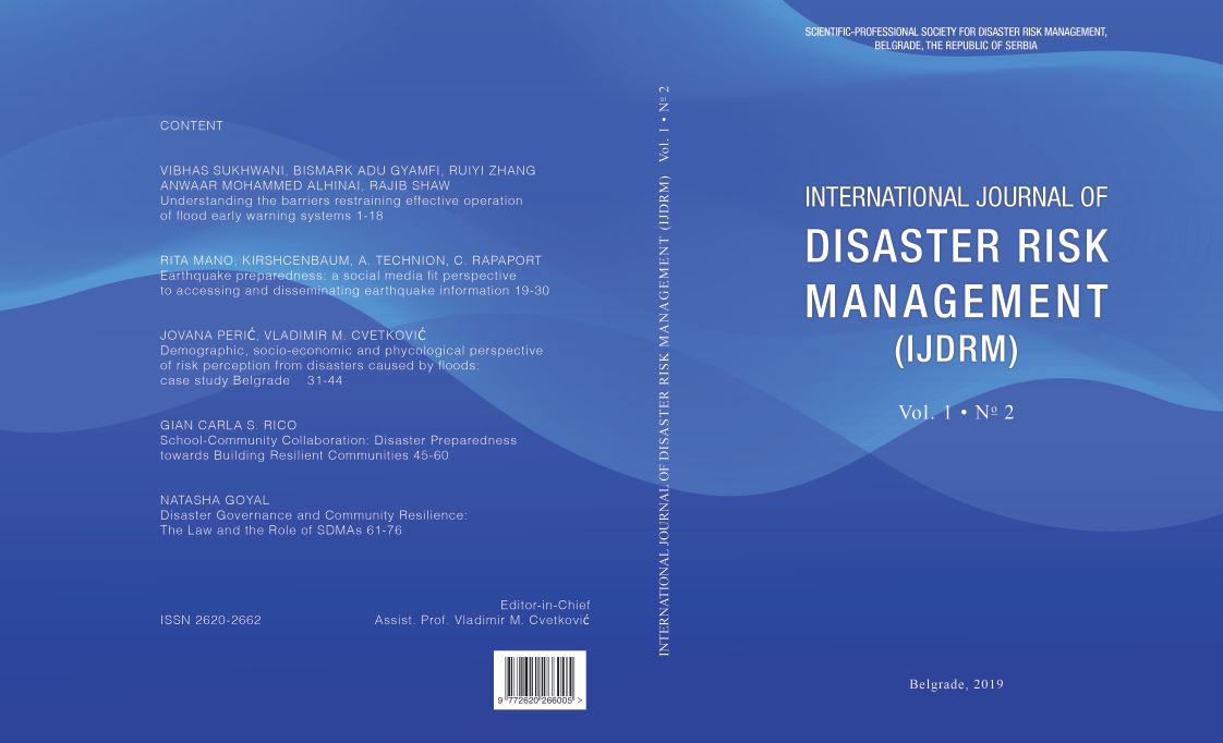 Disaster Governance and Community Resilience: The Law and the Role of SDMAs Cover Image