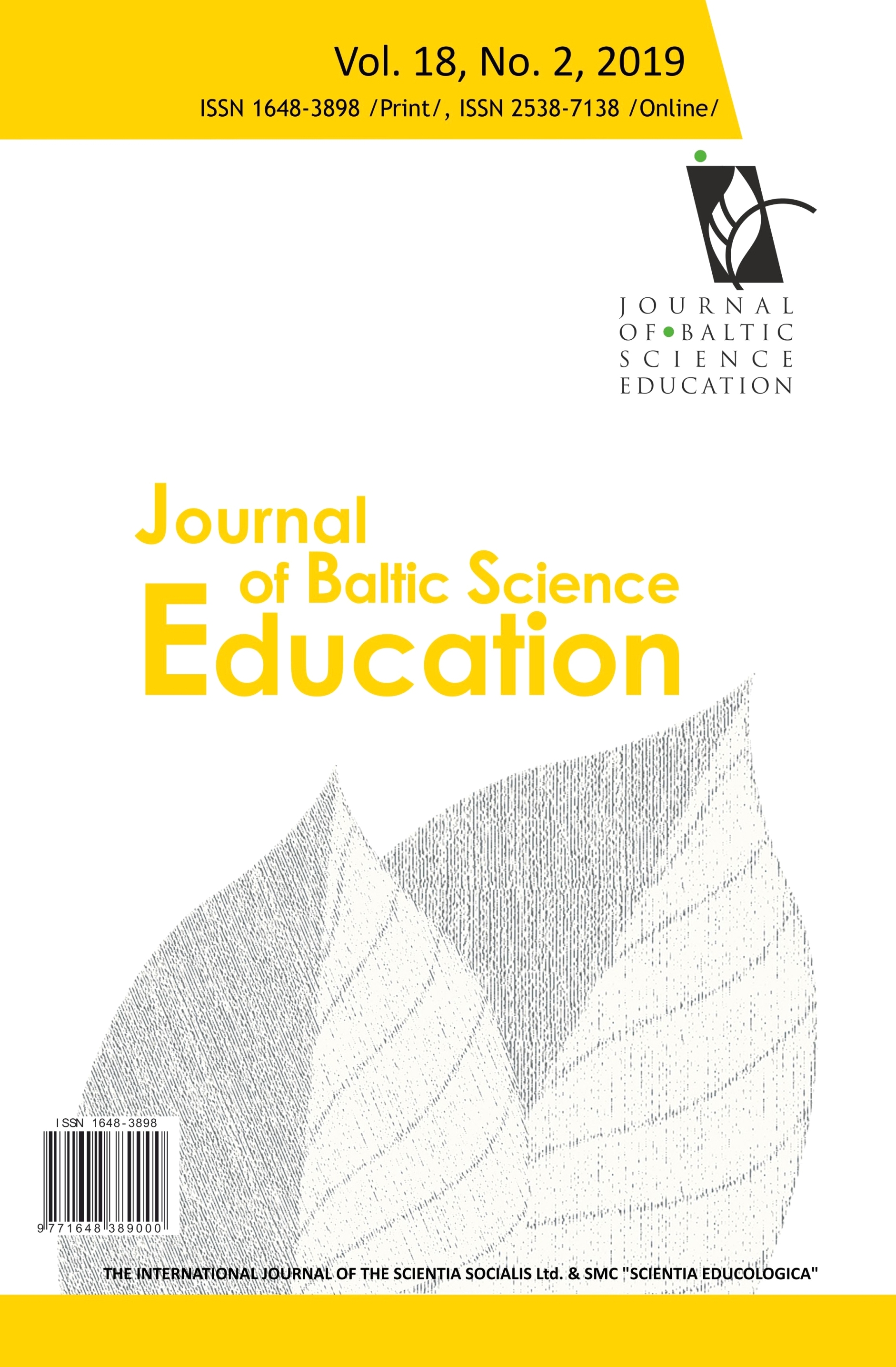 EXAMINING CHEMISTRY TEACHERS’ PERCEPTIONS OF THEIR INTERACTION WITH CURRICULUM MATERIALS: A QUANTITATIVE APPROACH Cover Image