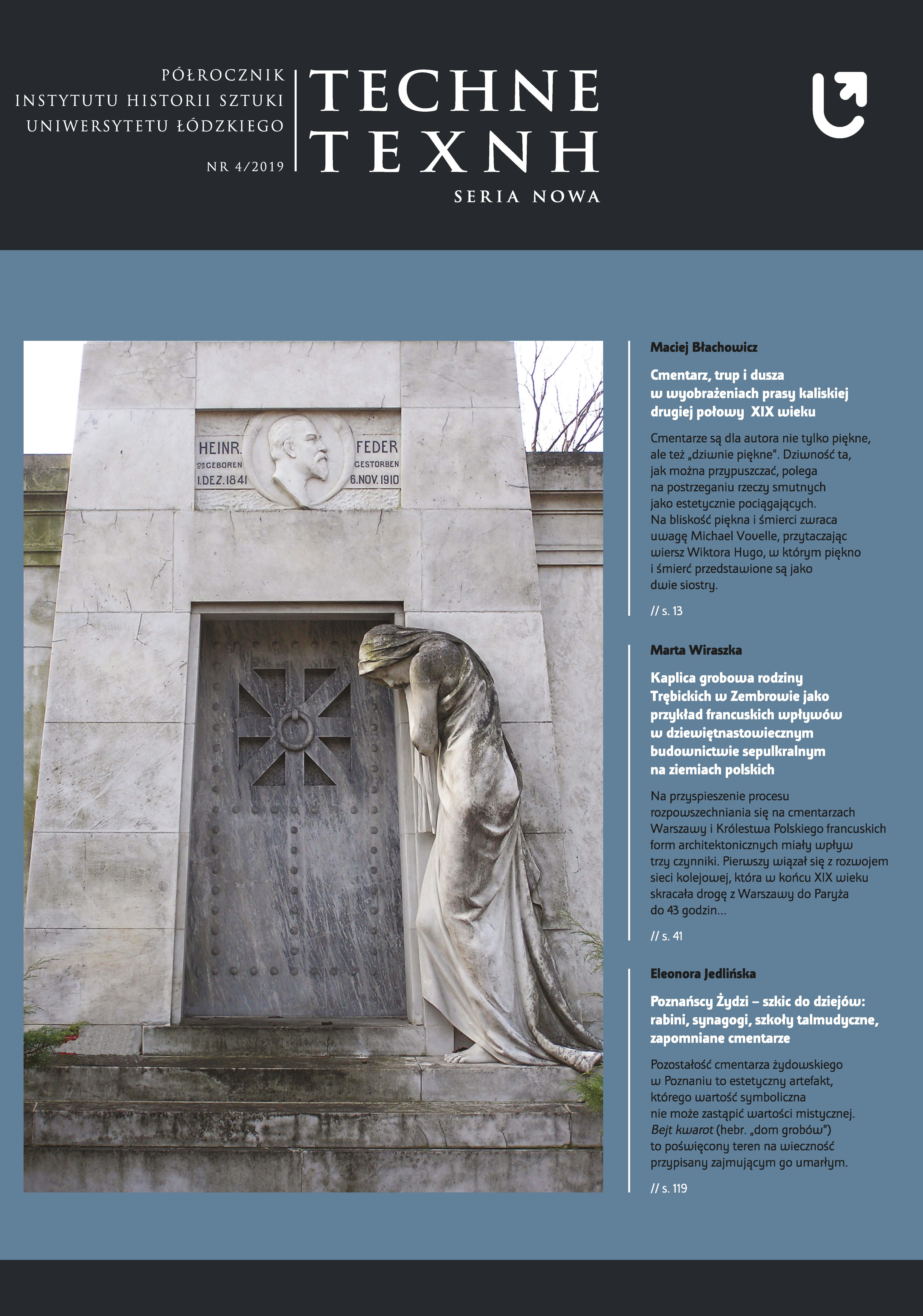 The Evangelical-Augsburg Cemetery in Pabianice – history and analysis of artistic values Cover Image