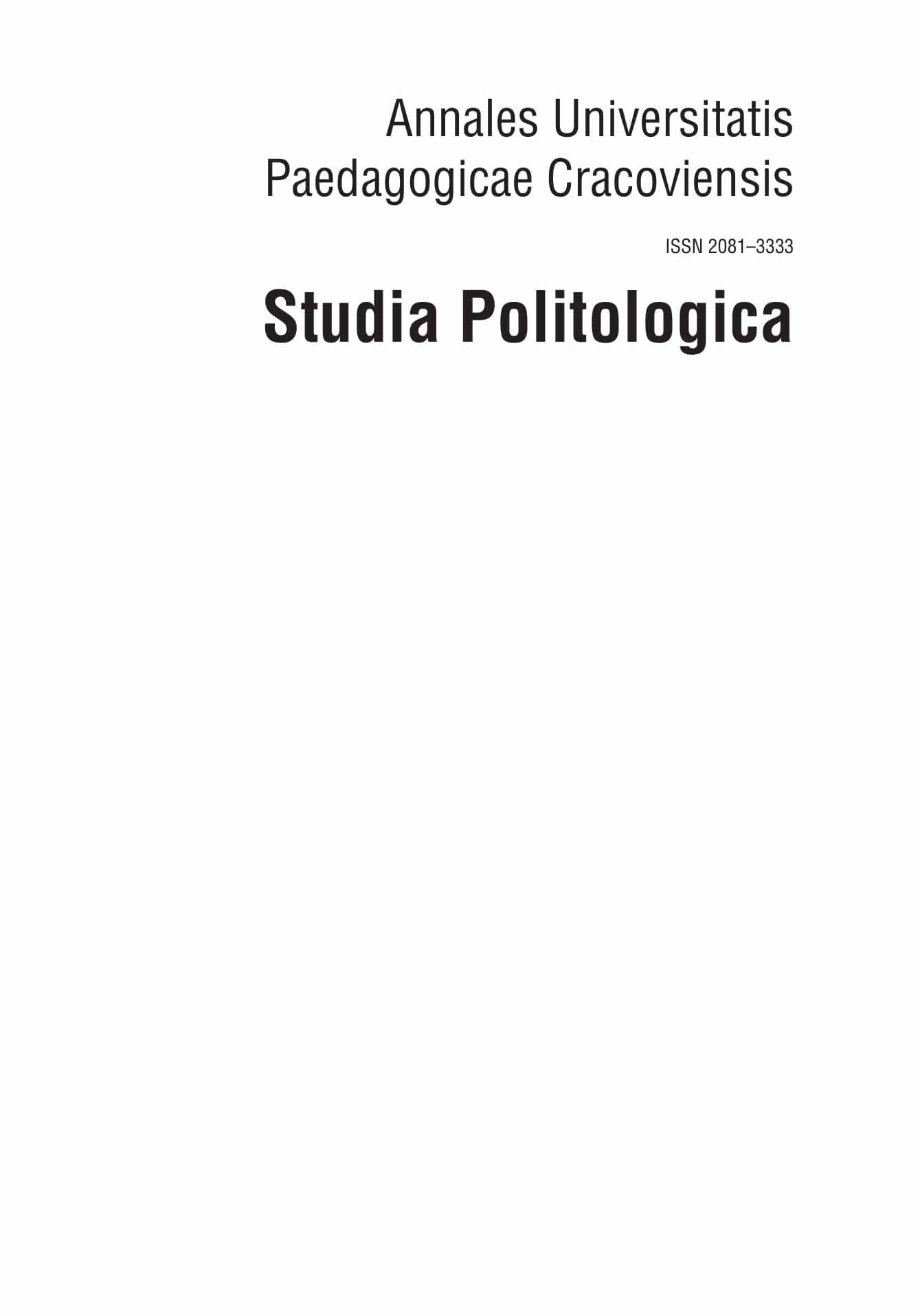 Populism of Art and Artists. The Case of Poland after 2015 Cover Image