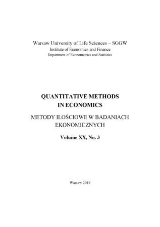 APPLICATION OF THE LINEAR ORDERING METHODS TO ANALYSIS OF THE AGRICULTURAL MARKET IN POLAND