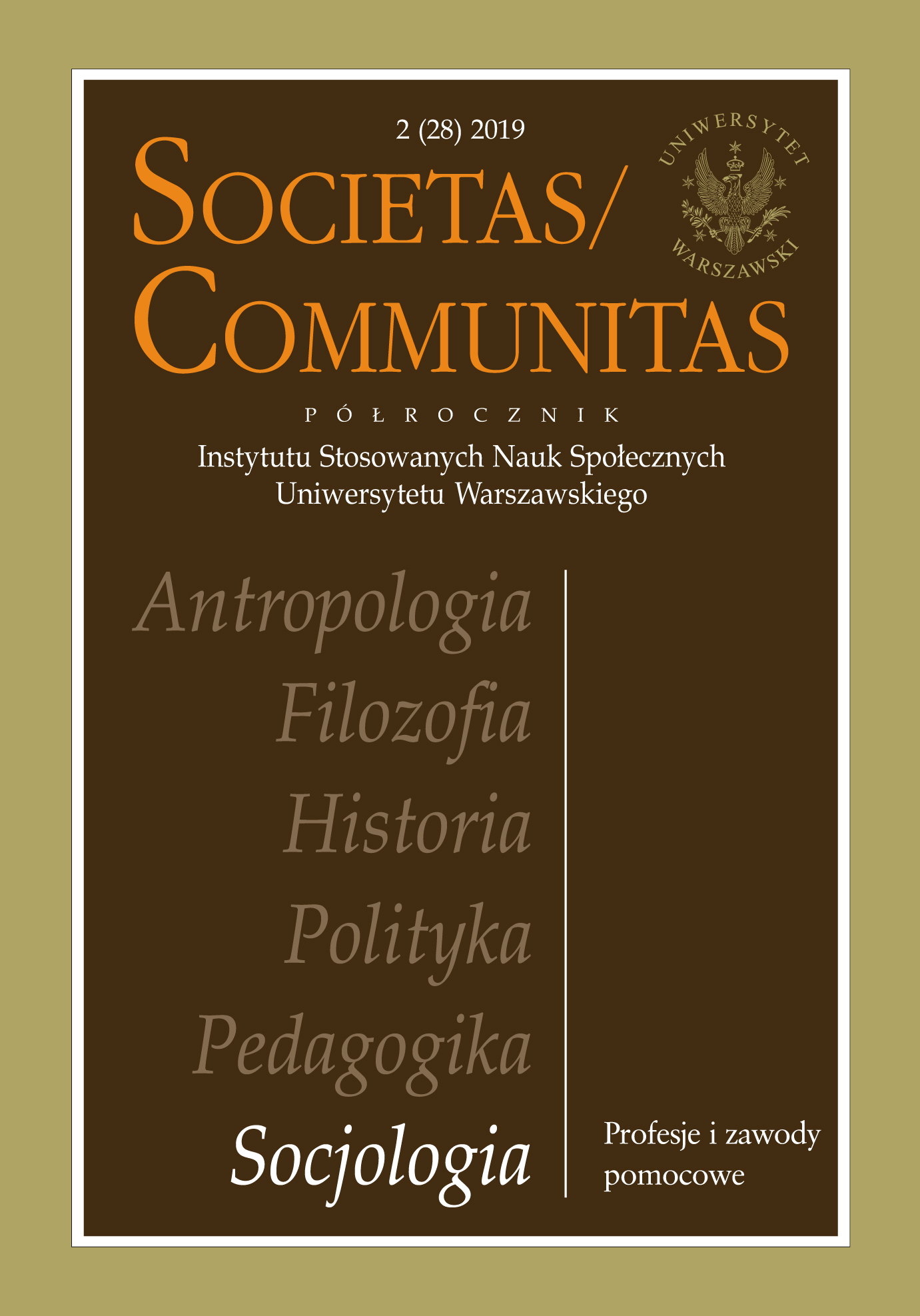 'Social work in relation to old and new helping occupations: mutual positioning and the building up of a common identity in the helping professions'. A seminar and conference series by the Social Work Section of the Polish Sociological Association Cover Image